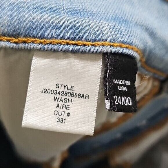 Veronica‎ Beard Blue 5 Button Boot Jeans with Frayed Hem Size 24/00 - Picture 5 of 8